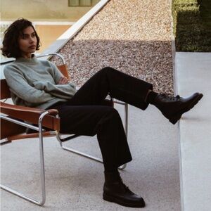 Dear Frances Black Combat Park Boots